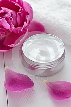 Dermatology herbal cosmetic cream vitamin spa lotion organic moisturizer photo