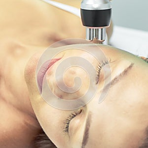 Dermatology skin care facial therapy. Medical spa anto wrinkles procedure. Woman photo