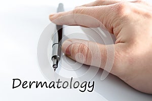 Dermatology text concept