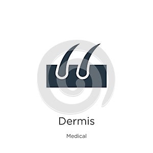 Dermis icon vector. Trendy flat dermis icon from medical collection isolated on white background. Vector illustration can be used photo