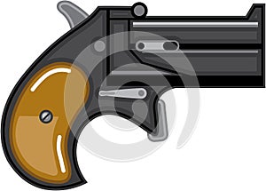 Derringer gun Vector