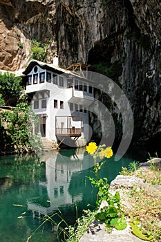 Dervish house in Blagaj Buna, Bosnia Herzegovina