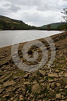 Derwent dam over Derwent reservoir