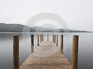 Derwent water Jetty Lake District photo