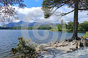 Derwentwater from Friar`s Crag near Keswick, Lake District National Park, Cumbria, England, Great Britain