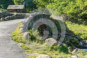 DERWENTWATER, LAKE DISTRICT/ENGLAND - AUGUST 31 : View of Ashness bridge near Derwentwater in the Lake District England on August