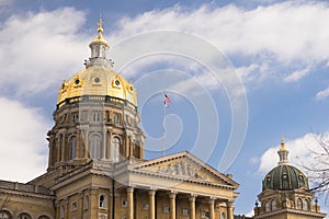 Des Moines Iowa Capital Building Government Dome Architecture