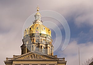 Des Moines Iowa Capital Building Government Dome Architecture