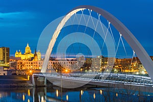 Des Moines Iowa skyline in USA