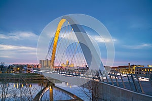 Des Moines Iowa skyline in USA