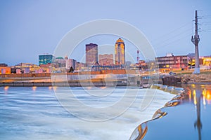 Des Moines Iowa skyline in USA