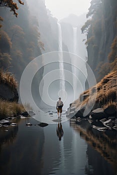 Man looking at the amazing view