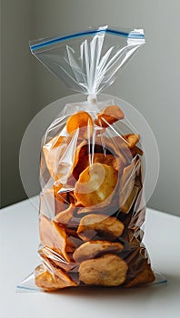 Crispy Chips Packed in a Plastic Bag