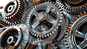 Interlocking Gears: Mechanical Engineering Concept