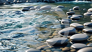 Smooth Stones in a Clear Flowing River