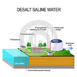 Desalt saline water photo