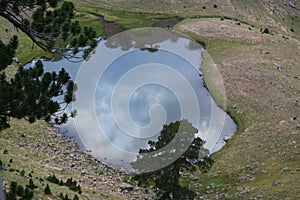 Descend to the Flega Dragon lakes 1940m altitude, Epirus, Greece