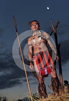 Descendant of the warrior tribe- Naga tattooed man