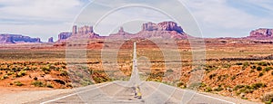 Descending into Monument Valley at Utah Arizona border