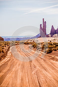 Descending into Monument Valley at Utah Arizona border