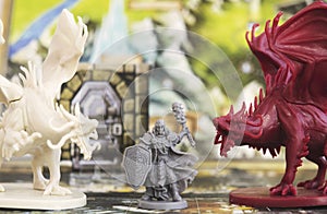 Descent board game, role playing game, dungeons and dragons, dnd. Dragons and warrior photo