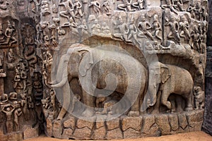 Descent of the Ganges Relief Sculpture