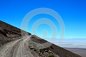 Descent to Caipe in Arizaro salt flat photo