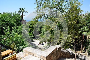 Descent to the promenade in Kaleici, Antalya