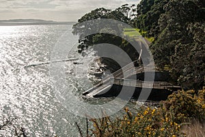 Descent to the sea, Whangaparaoa Peninsula, New Zealand