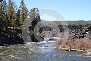 Deschutes River and Lava Flow Rocks