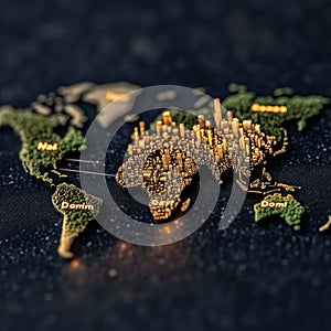 Innovative Technology Connecting Global Customers with City Background