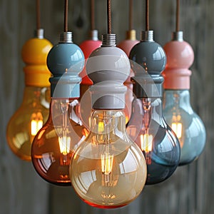 Colorful string lights decoration for a festive atmosphere