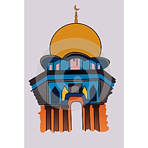 Vector illustration of beautiful mosque