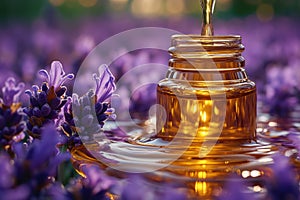 Lavender Aromatherapy Essential Oil Bottle for Relaxation and Wellness