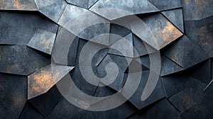 Abstract Dark Geometric Triangular Gradient Shapes Background for Website and Print Design