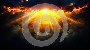 Heavenly Revelation: Abstract Background Light from Above