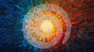 Vibrant Abstract Circular Textured Background in Various Colors