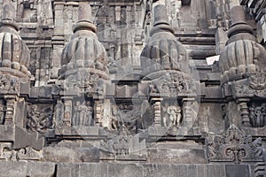 Descriptive statues sculpted at Prambanan Temple