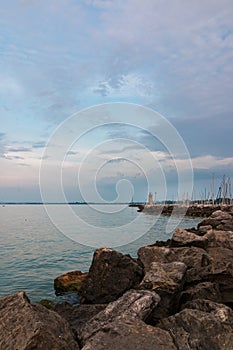 Desenzano del Garda waterfront on Lake Garda, Italy