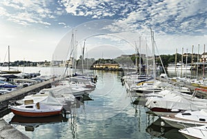 Desenzano harbour, Lake Garda, Italy