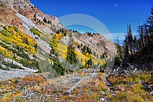 Deseret Peak hiking trail Stansbury Mountains, by Oquirrh Mountains Rocky Mountains, Utah. USA