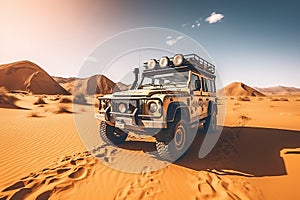 Desert Adventure Exploring the Vast Sands - Illustration Asset for Adventure Themes , AI