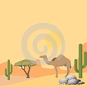 Desert art illustration