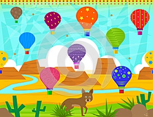 Desert Balloons Pattern