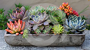 Desert Beauty: Rectangular Planter with Assorted Cactus and Succulent Arrangement