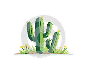 Desert Cactus flat illustration