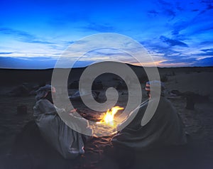 Desert campfire