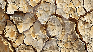 Desert Canvas: Nature\'s Abstract Art on Cracked Earth Terrain. Concept Nature Photography, Desert