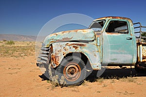 Desert car wreck
