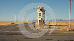 Desert Clock Tower: A Haunting Queen Anne Revival Architecture In Rural America